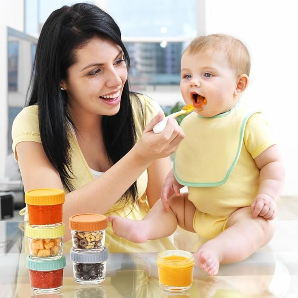 6 Buah Toples Makanan Bayi Kac - Baby Food Jars With Lids ulasan dan harga