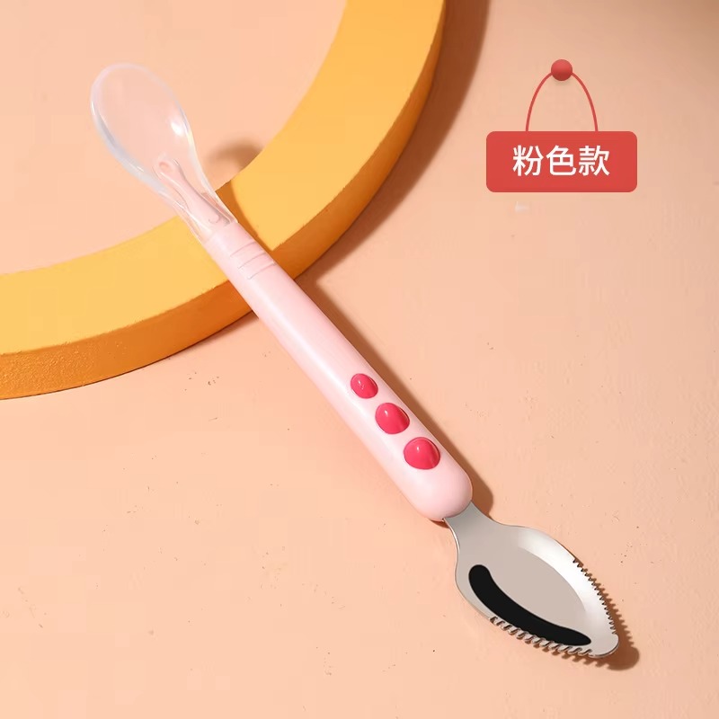 Sendok Bayi Kepala Ganda Silik - Baby Food Menu ulasan dan harga