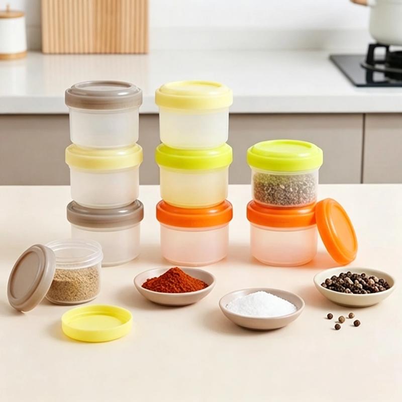 4 Buah Wadah Makanan Mini PP y - Baby Food Jars With Lids ulasan dan harga
